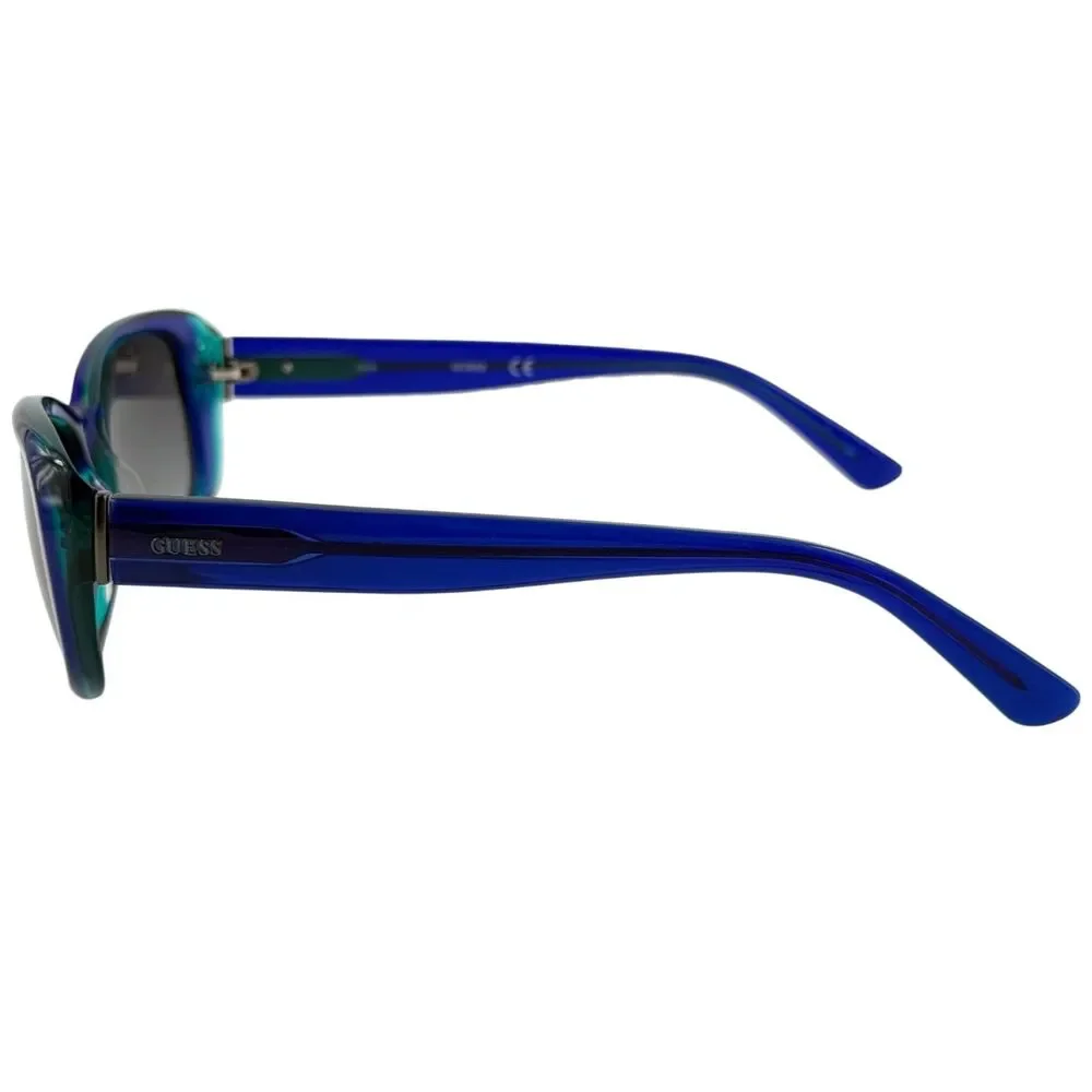 Guess GU7408 Womens Plastic Sunglass 90X Blue Aqua Green 52-15 Gray Grad w Case